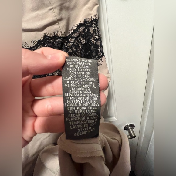 Cream Dress with Black Lace - Picture 6 of 9